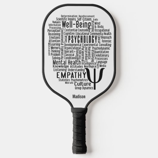 PSYCHOLOGY Word Cloud, aangepaste naam Pickleball Paddle (Voorkant)