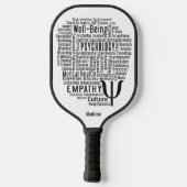 PSYCHOLOGY Word Cloud, aangepaste naam Pickleball Paddle (Achterkant)