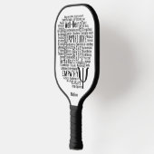 PSYCHOLOGY Word Cloud, aangepaste naam Pickleball Paddle (Links)