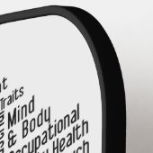 PSYCHOLOGY Word Cloud, aangepaste naam Pickleball Paddle (Links Detail)