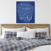 PSYCHOLOGY Word Cloud Custom Color canvas afdrukke Afdruk (Insitu (Slaapkamer))