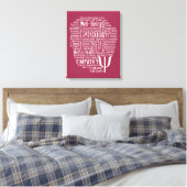 PSYCHOLOGY Word Cloud Custom Color canvas afdrukke Afdruk (Insitu (Slaapkamer))