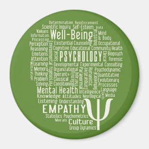 PSYCHOLOGY Word Cloud Custom Color magnet Magneet