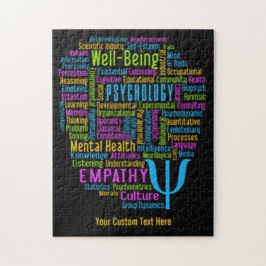 PSYCHOLOGY Word Cloud Custom puzzel (Verticaal)