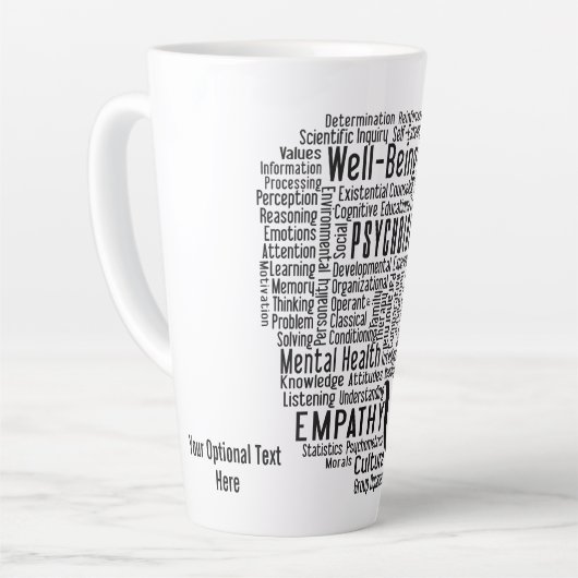 PSYCHOLOGY Word Cloud Custom text Latte Mok (Linkerhoek)