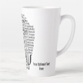 PSYCHOLOGY Word Cloud Custom text Latte Mok (Rechts)