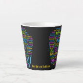 PSYCHOLOGY Word Cloud Custom text Latte Mok (Voorkant)