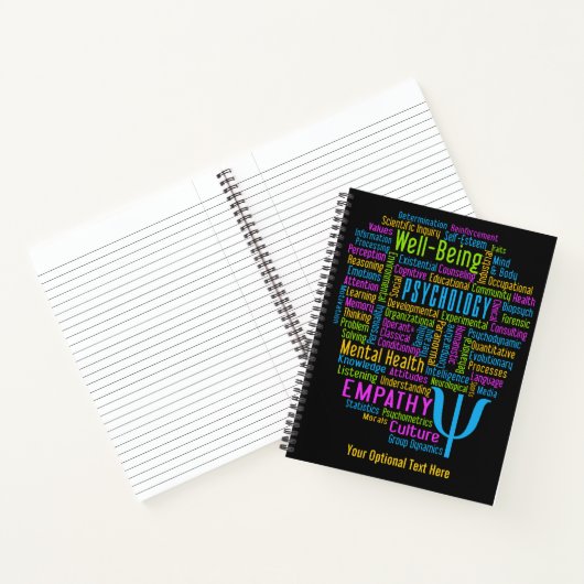 PSYCHOLOGY Word Cloud Custom text Notitieboek (Binnen)