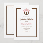 Psycholoog Afstuderen Uitnodiging Roze (Voorkant / Achterkant)