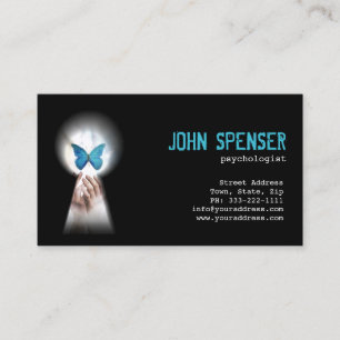Psycholoog Blue Butterfly van Keyhole Kaart Visitekaartje