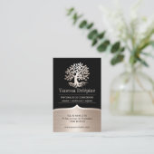 Psycholoog Boom Modern Black & Gold-afspraak Afsprakenkaartje (Staand voorkant)