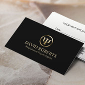 Psycholoog Counselor Black & Gold benoeming Afsprakenkaartje