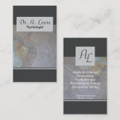 Psycholoog en medisch Visitekaartje - Monogram (Voorkant / Achterkant)