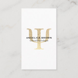 Psycholoog Faux Glitter Psi-symbool Visitekaartje