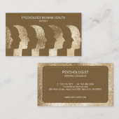 Psycholoog Human Faces Mindset Human Brain Visitekaartje (Voorkant / Achterkant)
