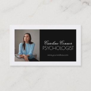 Psycholoog Huwelijk Counselor Black White Visitekaartje