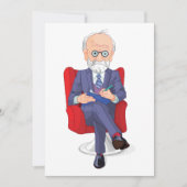 Psycholoog in pak met Notitieblok zitten Kaart (Voorkant)