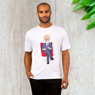 Psycholoog in pak met Notitieblok zitten T-shirt