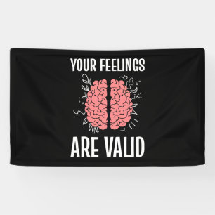 Psycholoog Je gevoelens zijn geldig Spandoek