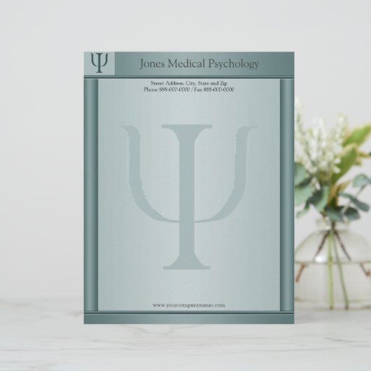 Psycholoog Letterhead Briefhoofd (Staand voorkant)
