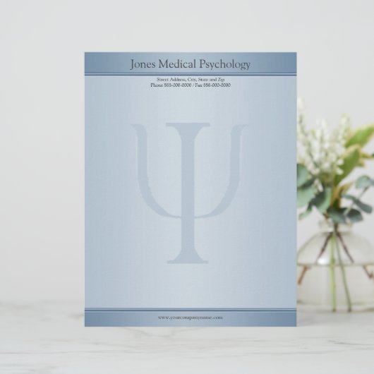 Psycholoog Letterhead Briefhoofd (Staand voorkant)
