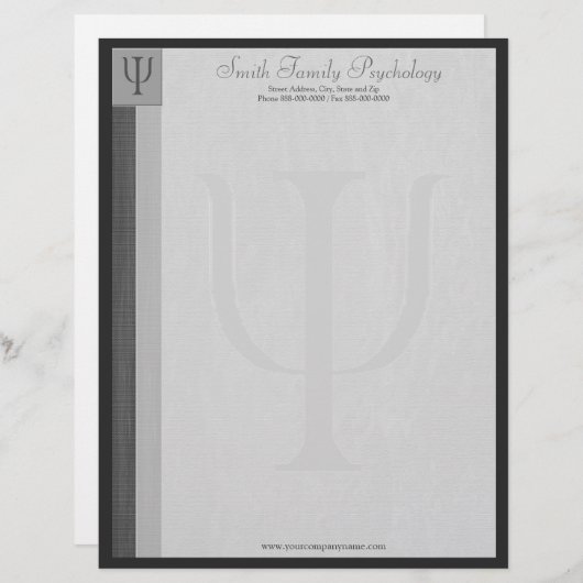 Psycholoog Letterhead Briefhoofd Ontwerp (Voorkant / Achterkant)