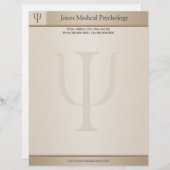 Psycholoog Letterhead Briefhoofd Ontwerp (Voorkant / Achterkant)