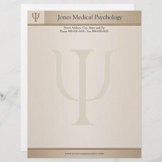 Psycholoog Letterhead Briefhoofd Ontwerp (Voorkant / Achterkant)