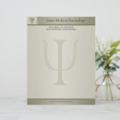 Psycholoog Letterhead Briefhoofd Sjabloon (Staand voorkant)