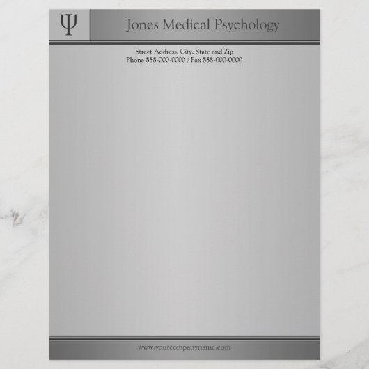 Psycholoog Letterhead Custom Briefhoofd (Voorkant)