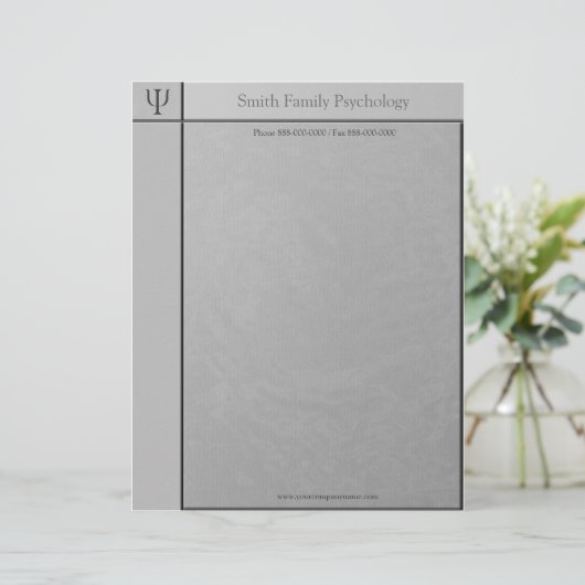 Psycholoog Letterhead Gepersonaliseerd Briefhoofd (Staand voorkant)
