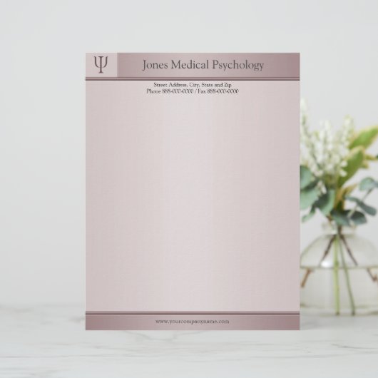 Psycholoog Letterhead Gepersonaliseerd Briefhoofd (Staand voorkant)