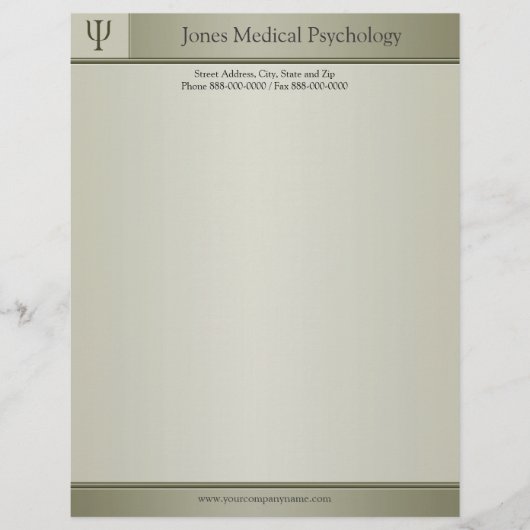 Psycholoog Letterhead Gepersonaliseerd Briefhoofd (Voorkant)