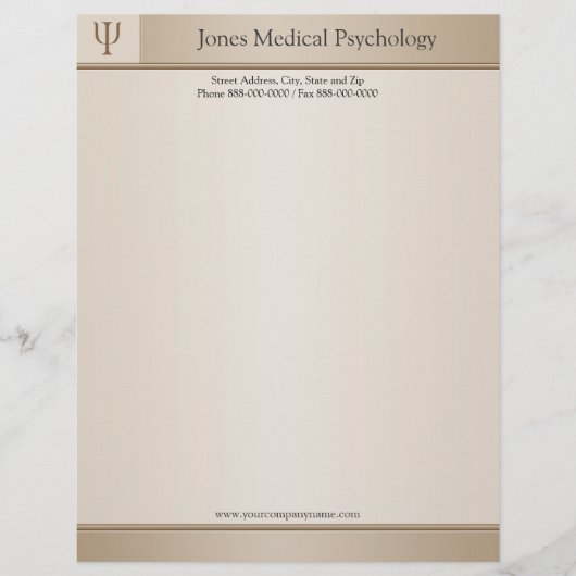 Psycholoog Letterhead Gepersonaliseerd Briefhoofd (Voorkant)