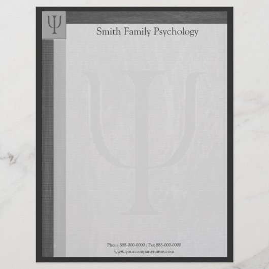 Psycholoog Letterhead Persoonlijk Briefhoofd (Voorkant)