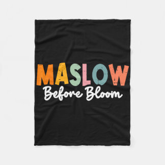 Psycholoog Maslow voor Bloom Speed Teacher Color Fleece Deken