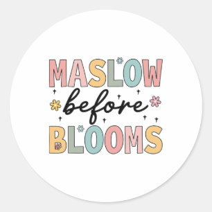 Psycholoog Maslow voor Bloom Speed Teacher Color Ronde Sticker
