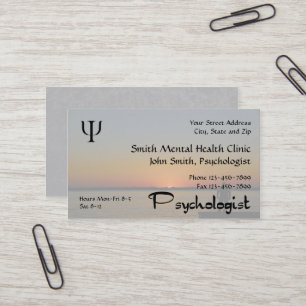 Psycholoog Mental Health Visitekaartje