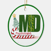 Psycholoog MERRY CHRISTMAS Keramisch Ornament (Links)