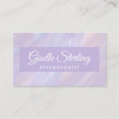 Psycholoog Paarse Pastel QR Code Visitekaartje (Voorkant)