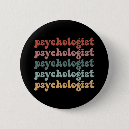 Psycholoog Retro Psychologie Student Afstuderen Ronde Button 5,7 Cm (Voorkant)