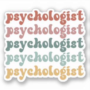 Psycholoog Retro Psychologie Student Afstuderen Sticker