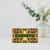 Psycholoog Sunshine Damask Visitekaartje (Staand voorkant)