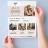 Psycholoog Therapeut Logo Foto Blush Flyer (Hand)