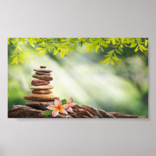 Psycholoog therapeut zen stenen,landschap poster