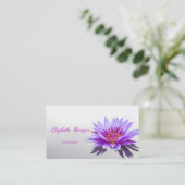 psycholoog Therapist Zen, Paarse Lotus Flower Visitekaartje (Staand voorkant)
