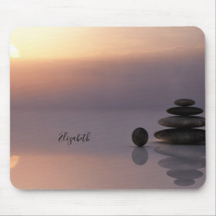 Psycholoog Therapist Zen Stones, Sunset Muismat
