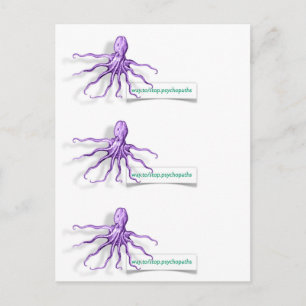 PsychoOctopus Visitekaartjes Briefkaart