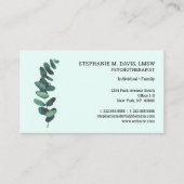 Psychotherapeut Eucalyptus Groen Visitekaartje (Voorkant)