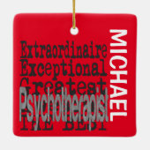 Psychotherapeut Extraordinaire CUSTOM Keramisch Ornament (Achterkant)